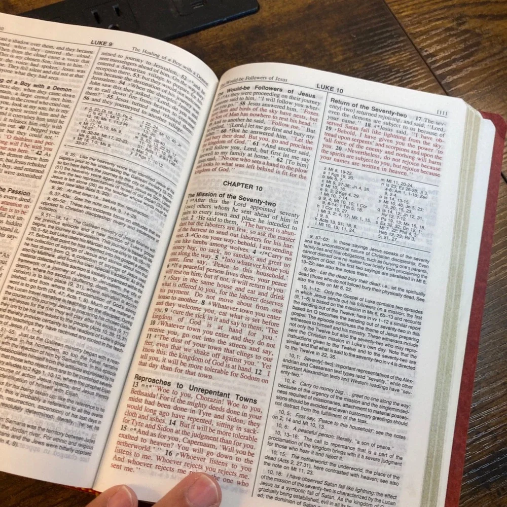 New American Bible Official Catholic Red Letter Burgundy Faux Leather 2000